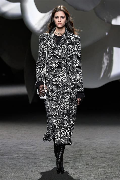 chanel long black dress rtw|Chanel printed dresses.